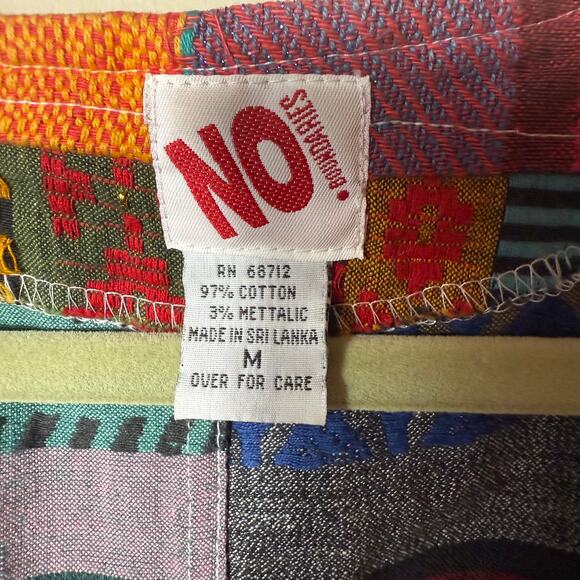 Vest Patchwork SZ M Boho Bohemian Hippie Art Teacher Metallic - Picture 3 of 7